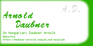 arnold daubner business card